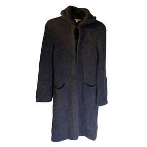 J Crew Womens Alpaca Longline Duster Cardigan Size M Runs Small Slim Pockets